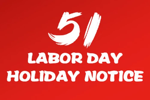 Labor Day Holiday Meddelelse